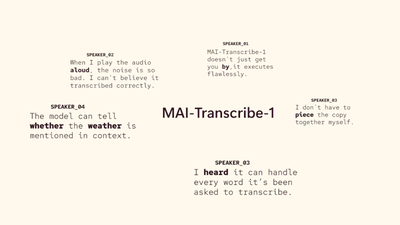 We’re bringing our growing MAI model family to every developer in Foundry, including: MAI-Transcribe-1, most accurate transcription model in world across 25 languages; MAI-Voice-1, natural, expressive speech generation; MAI-Image-2, our most capable image model yet. Start building…